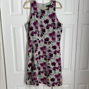 Banana Republic Floral Sleeveless Dress - Purple and Gray